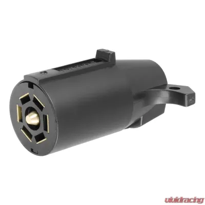 Curt 7-Way RV Blade Connector Plug (Trailer Side, Black Plastic, Packaged) - 58141