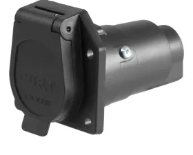 Curt 7-Way RV Blade Connector Socket (Vehicle Side, Black Plastic)
