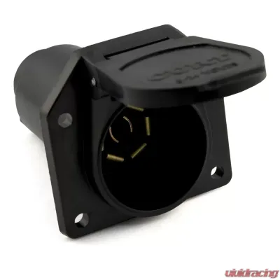 Curt 7-Way RV Blade Connector Socket (Vehicle Side, Black Plastic) - 58150