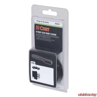 Curt 5-Way Flat Connector Dust Cover (Vehicle Side, Packaged) - 58203