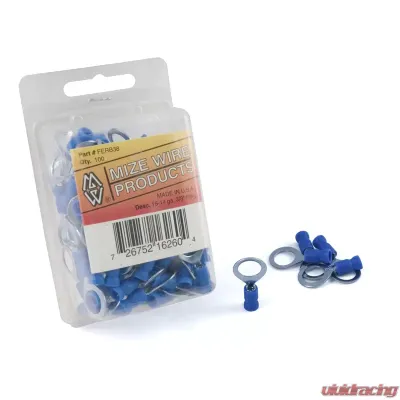 Curt Ring Terminals (16-14 Wire Gauge, 3/8" Stud Size, 100-Pack) - 59523