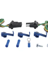 Curt 4-Way Flat Connector Plug & Socket with 12" Wires Each & Hardware (Packaged)                                     - 58344 - Image 2