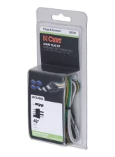 Curt 4-Way Flat Connector Plug with 48" Wires & Hardware (Trailer Side, Packaged)                                     - 58349 - Image 2