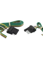 Curt 4-Way Flat Connector Plug & Socket with 12" & 48" Wires (Packaged)                                     - 58355 - Image 2