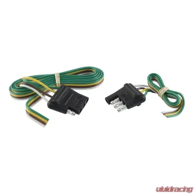 Curt 4-Way Flat Connector Plug & Socket with 12" & 48" Wires (Packaged) - 58355