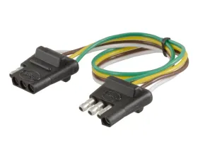 Curt 4-Way Flat Connector Plug & Socket with 12