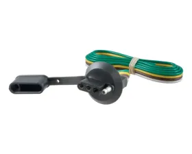 Curt 4-Way Flat License Plate Light Plug Connector Socket with 36