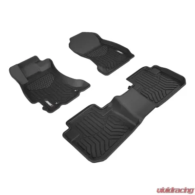Aries Thermoplastic Rubber Black Rubber StyleGuard XD Floor Liners - 2805209