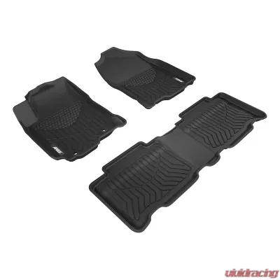 Aries Thermoplastic Rubber Black Rubber StyleGuard XD Floor Liners - 2805909