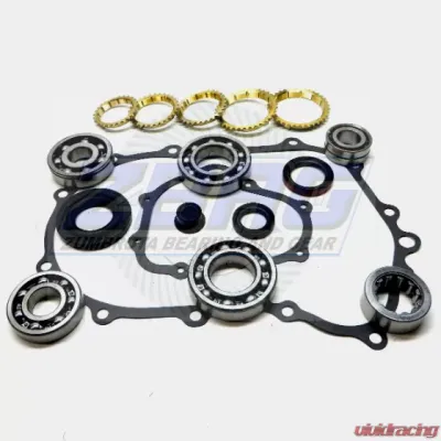 USA Standard Gear Transmission Bearing/Seal Kit w/Synchro Rings for 84-95 Honda Accord, 83-85 Prelude 5-Speed Manual - ZMBK252WS