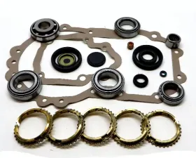 02A/02B Transmission Bearing/Seal Kit w/Synchro Rings 5-Speed Manual Trans 27 Tooth 1-2 Synchro Rings USA Standard Gear