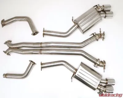 B&B Exhaust Catback Exhaust System w/4-Inch Quad Round Double Wall Tips Chevrolet Camaro SS 2016-2020 - FBOD-0730