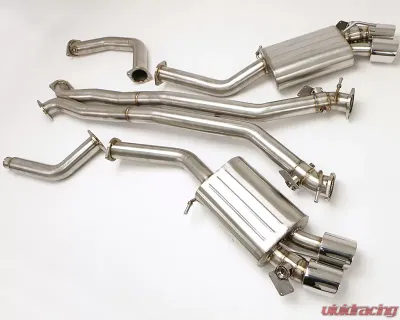 B&B Exhaust Catback Exhaust System w/4-Inch Quad Round Double Wall Tips Chevrolet Camaro SS 2016-2020 - FBOD-0730