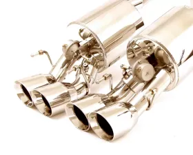 B&B Exhaust C6 PRT Exhaust System with 4-Inch Quad Round Tips Chevrolet Corvette Z06 2006-2013