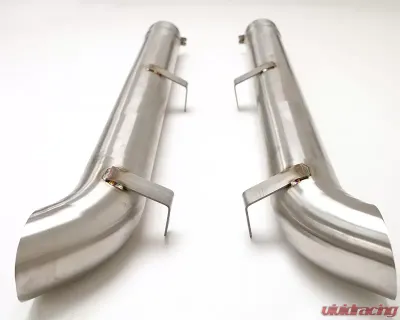 B&B Exhaust Stainless Steel Insulated Side Pipes Brushed Chevrolet Camaro SS 2016-2018 - FCOR-0571