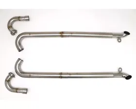 B&B Exhaust Brushed Stainless Steel 3-Inch LS Coversion Side Pipes Chevrolet C2/C3 Corvette 1968-1982