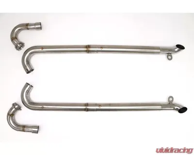 B&B Exhaust Brushed Stainless Steel 3-Inch LS Coversion Side Pipes Chevrolet C2/C3 Corvette 1968-1982 - FCOR-0590