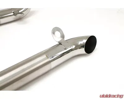 B&B Exhaust Brushed Stainless Steel 3-Inch LS Coversion Side Pipes Chevrolet C2/C3 Corvette 1968-1982 - FCOR-0590