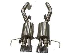 B&B Exhaust C7 Gen 3 Fusion Exhaust with 4-Inch Quad Round Double-Wall Tips Chevrolet Corvette C7 2014-2019