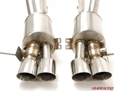 B&B Exhaust Stainless Steel Fusion Gen. 3 Axle Back Exhaust System Round Tips Chevrolet Corvette C7 Z06 14-17 - FCOR-0675