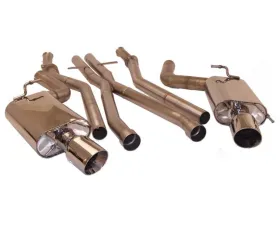 B&B Exhaust 2.5-Inch X-Pipe with 4.25-Inch Single Round Double Walled Tips Cadillac CTS-V 2009-2015