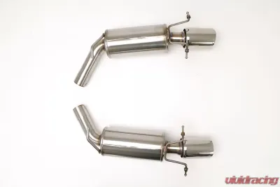 B&B Exhaust Gen2 Rear Section Mufflers with 2 1/2-Inch Round Tips Cadillac CTS-V 2009-2014 - FDOM-0322