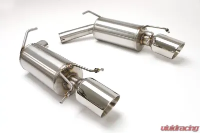 B&B Exhaust Gen2 Rear Section Mufflers with 2 1/2-Inch Round Tips Cadillac CTS-V 2009-2014 - FDOM-0322
