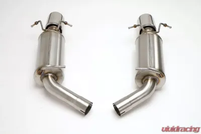 B&B Exhaust Gen2 Rear Section Mufflers with 2 1/2-Inch Round Tips Cadillac CTS-V 2009-2014 - FDOM-0322