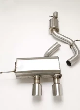 B&B Exhaust Catback Exhaust System w/Round Tips Volkswagen Golf R32 2008-2009                                     - FPIM-0286 - Image 4