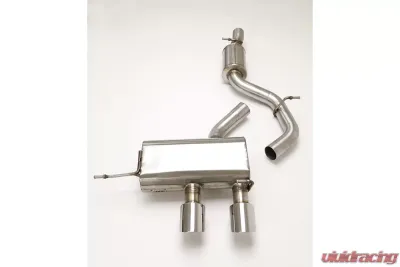 B&B Exhaust Catback Exhaust System w/Round Tips Volkswagen Golf R32 2008-2009 - FPIM-0286