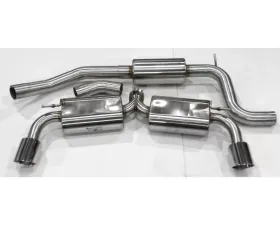 B&B Exhaust Catback Exhaust System w/4-Inch Dual Single Round Double Wall Tips Volkswagen GTI MK7 2.0T 2015