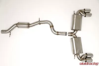 B&B Exhaust Catback Exhaust System w/Round Tips Volkswagen Golf R MK7 2015-2016 - FPIM-0378