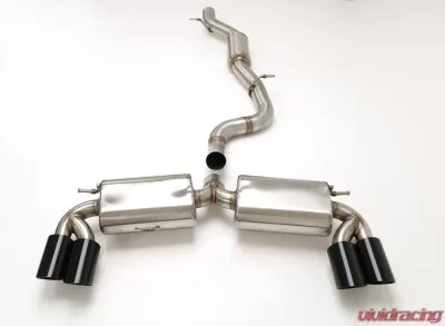 B&B Exhaust Catback Exhaust System w/Round Tips Volkswagen Golf R MK7 2015-2016 - FPIM-0378