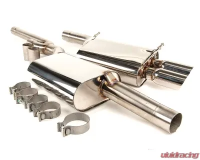 B&B Exhaust Stealth Catback Exhaust System w/3.5-Inch Twin Round Double Wall Tips Audi S4 Quattro 3.0L 2009-2016 - FPIM-0545