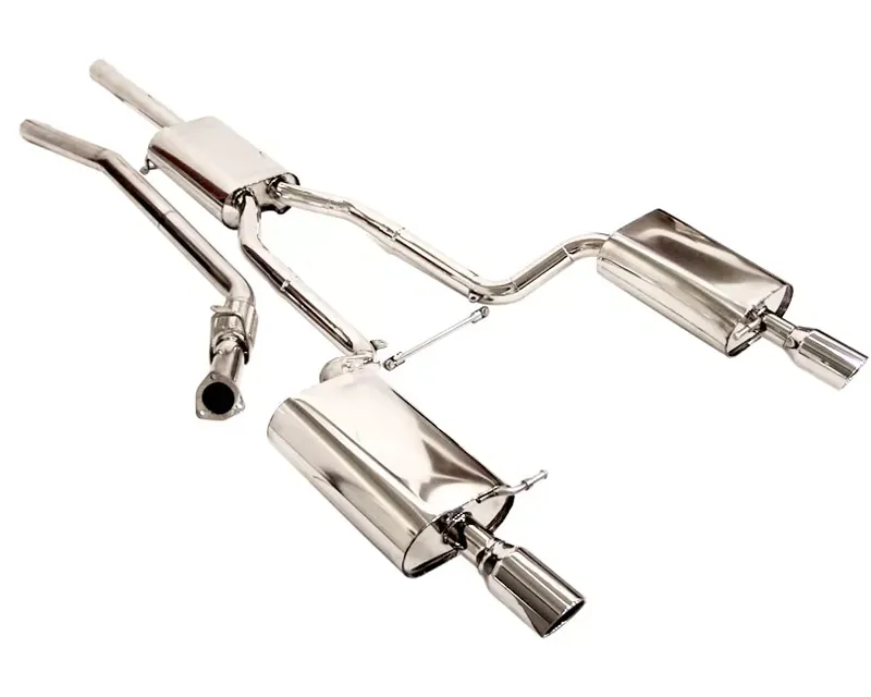 B&B Exhaust System 3.5-Inch Round Double Wall Tip Audi B7 S4 Quatro 4.2L 2006-2008 - FPIM-0541