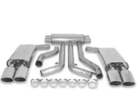 B&B Exhaust 2.5-Inch Catback Exhaust Quad 4.5-Inch Oval Tips 2 Bolt Flange Chevrolet Corvette C4 L98 86-91