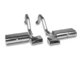 B&B Exhaust Route 66 Exhaust System Quad 3.5-Inch Round Double Wall Tips Chevrolet Corvette C5 1997-2004