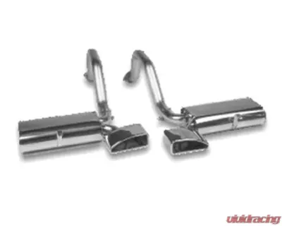 B&B Exhaust Route 66 Exhaust System Quad 4.5-Inch Oval Tips Chevrolet Corvette C5 1997-2004 - FCOR-0200