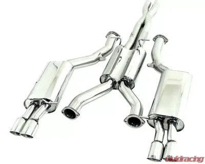 B&B Exhaust Catback Exhaust System 3-Inch Dual Double Wall Tips Audi RS6 2004-2007 - FPIM-0580