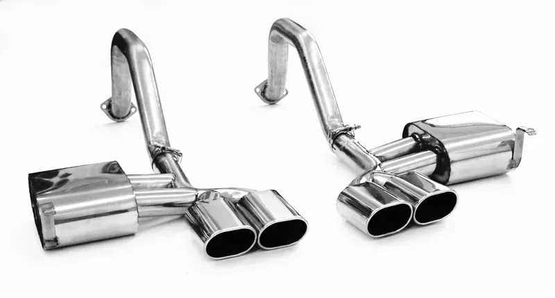 B&B Exhaust PRT Exhaust System Quad Round Tips Chevy Corvette C5 1997-2004 - FCOR-0215