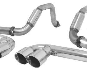 B&B Exhaust Bullet Exhaust System Quad Round Tips Chevy Corvette C5 1997-2004