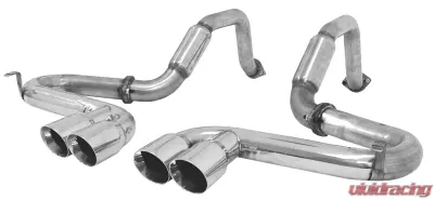 B&B Exhaust Bullet Exhaust System Quad Round Tips Chevy Corvette C5 1997-2004 - FCOR-0100