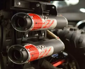 Big Gun EVO U Dual Slip On Polaris RZR XP 4 Turbo 16-18