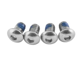 Big Gun Exhaust Base Plate Allen Screws 4 Pk 1/4 X 20 X 3/8 Button Head Silver