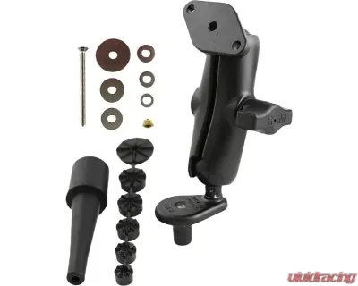 RAM Fork Stem Double Socket Arm W/Diamond Base Adapter - RAM-B-176