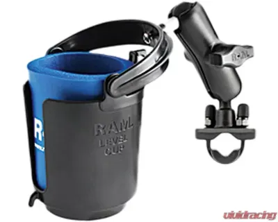 RAM Self-Leveling Cup Holder & Cozy W/Zinc Coated U-Bolt Base - RAM-B-132R