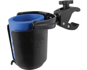 RAM Tough-Claw Mount W/Self-Leveling Cup Holder