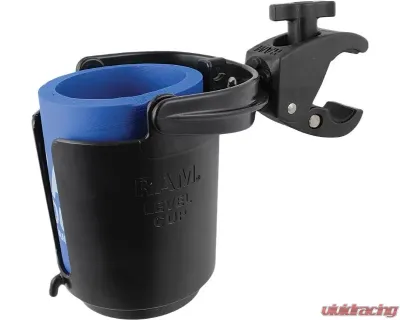 RAM Tough-Claw Mount W/Self-Leveling Cup Holder - RAM-B-132-400