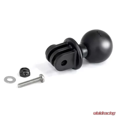 RAM Mounts Flat Surface Mount Short Double Socket Arm & 1" Diameter Ball w/Universal Action Camera Adapter - RAM-B-138-A-GOP1U
