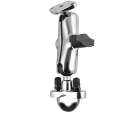 RAM Mounts Chrome Handlebar Rail Mount w/Stainless Steel U-Bolt Base